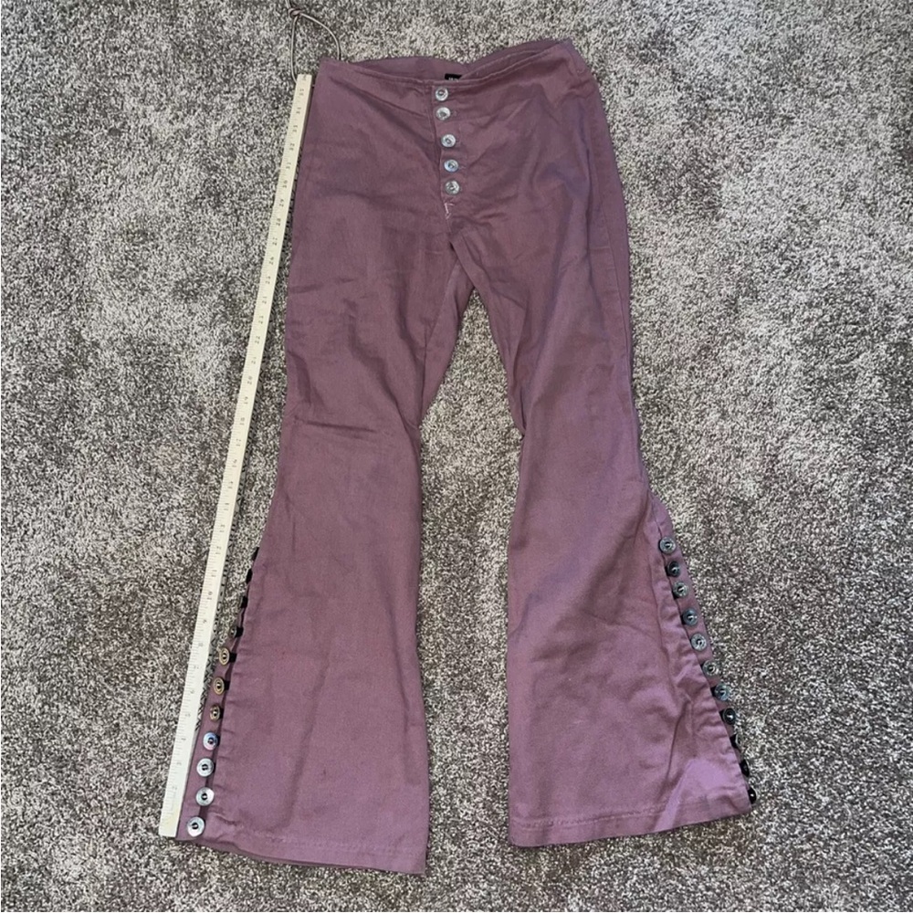 Vintage 1970s Wayne Rogers Bellbottoms Pants - Mauve